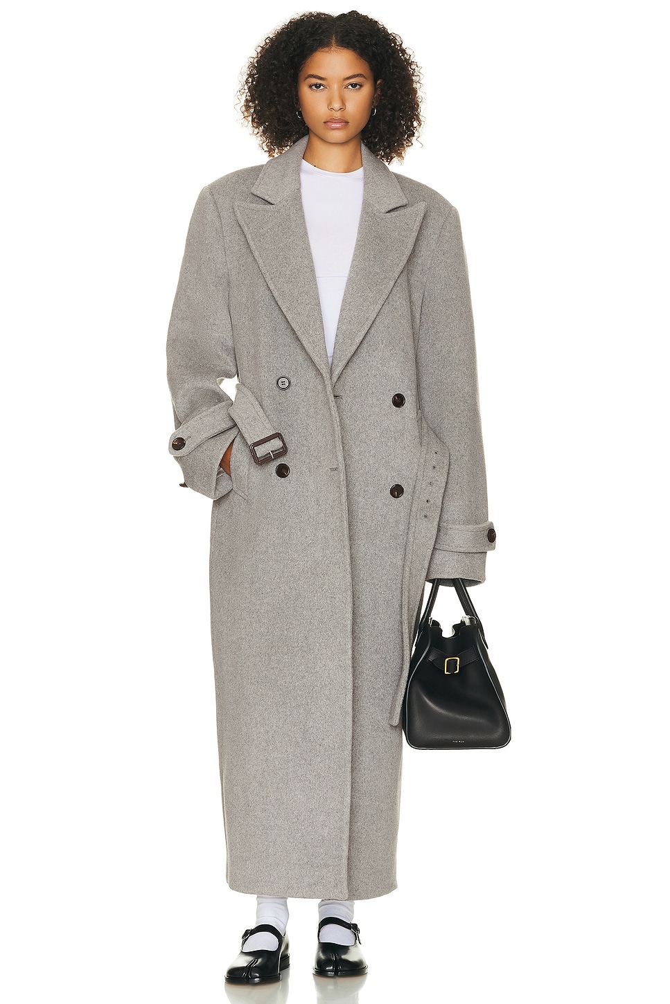Helsa - Bold Shoulder Long Coat