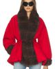 Helsa Helsa Bubbled Puffer With Faux Fur - 1