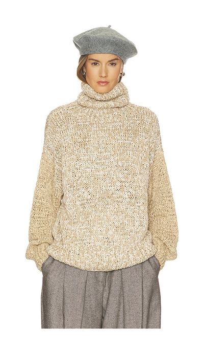 Helsa Carrmen Marled Knit Funnel Neck