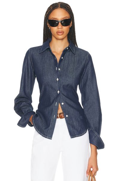 Helsa Helsa Denim Fitted Shirt