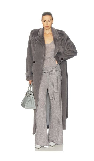Helsa Helsa Faux Fur Long Trench