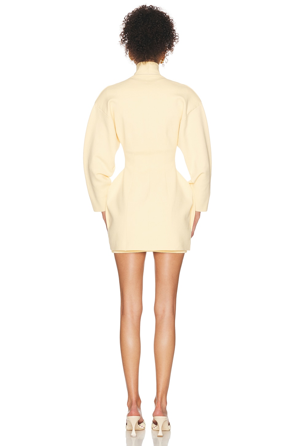self portrait knit peplum dress Self-portrait Women's Wool Peplum Knit Midi Dress - Ivory/Cream - Size XS main image 0