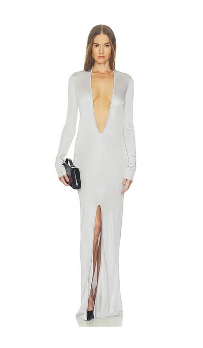 Helsa Helsa Monrow Plunge Knit Gown