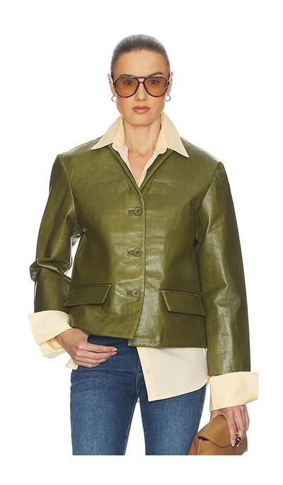 Helsa Helsa Puffy Leather Jacket