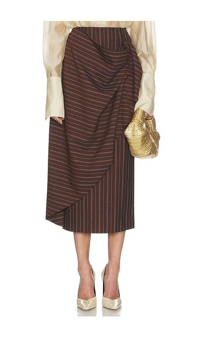 Helsa Helsa Stripe Twill Blanket Skirt