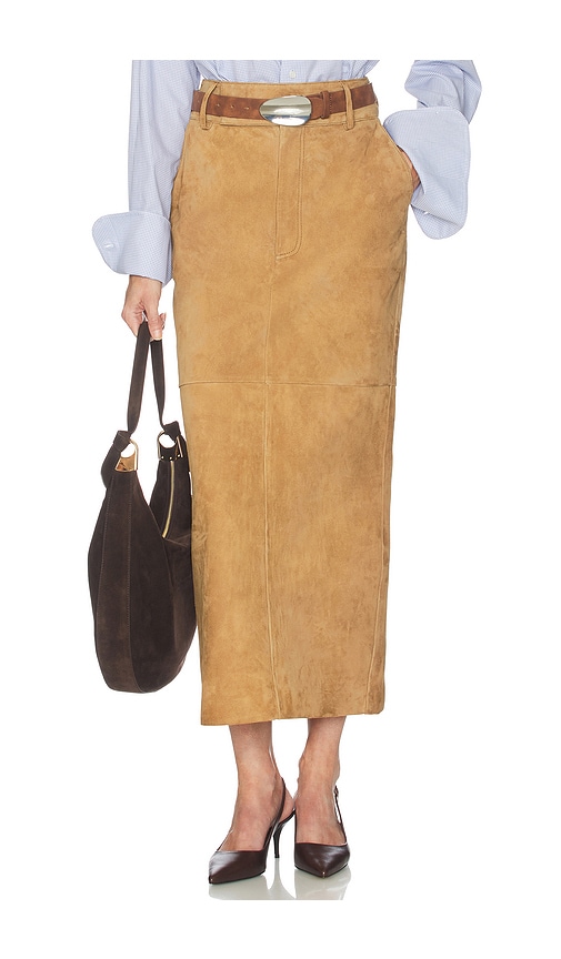 Helsa - Suede Column Skirt