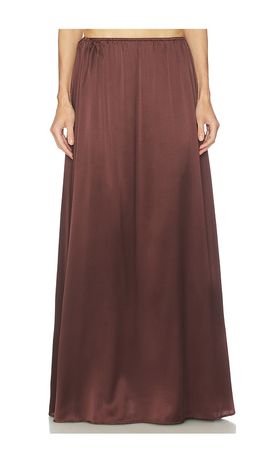 Helsa Helsa The Silk Charmeuse Maxi Skirt