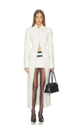 Helsa Helsa Tweed S Curve Coat