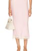 Helsa Helsa Viscose Georgette Slip Skirt With Lace - 1