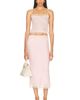 Helsa Helsa Viscose Georgette Slip Skirt With Lace - 5