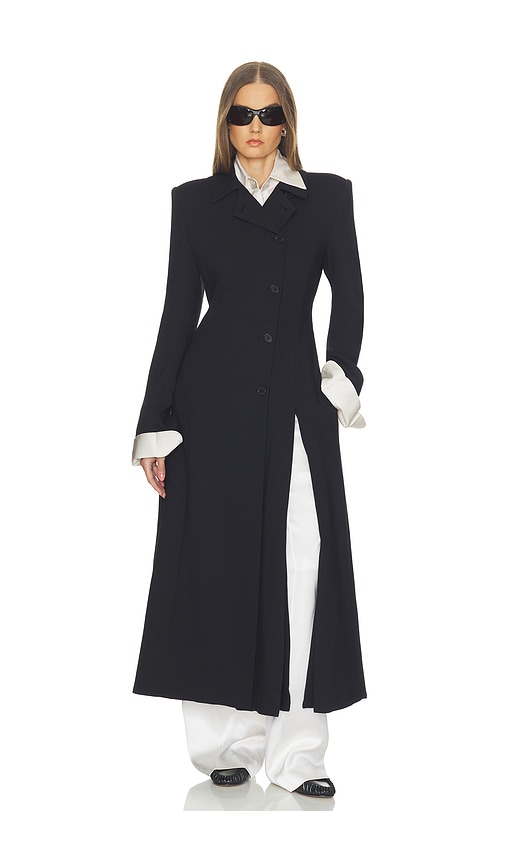 Helsa - Wool Blend Asymmetrical Suiting Jacket With Slits