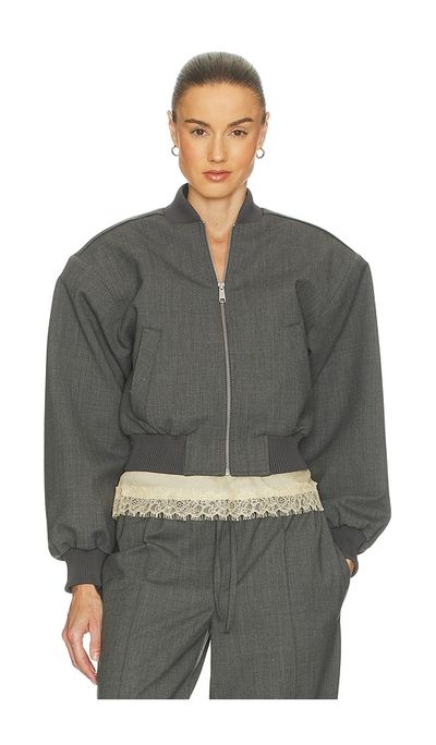 Helsa Helsa Wool Blend Bomber Jacket