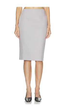 Helsa Helsa Wool Blend Knee Length Pencil Skirt