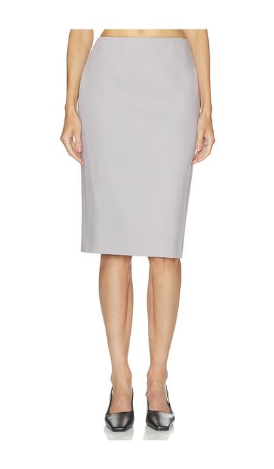 Helsa Helsa Wool Blend Knee Length Pencil Skirt