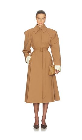 Helsa Helsa Wool Blend Midi Trench