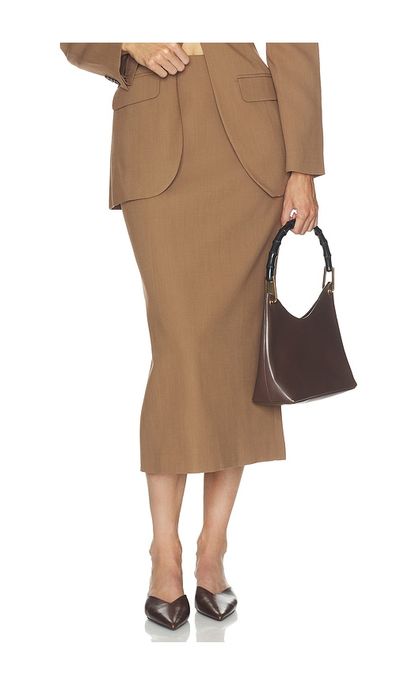 Helsa Helsa Wool Blend Pencil Skirt
