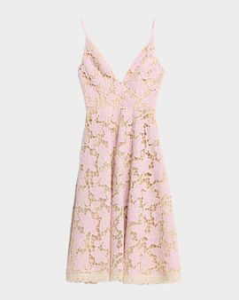 HELSI Amelia Plunging Floral Lace Midi Dress