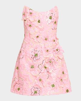 HELSI Ariana Strapless Floral Sequin Mini Dress