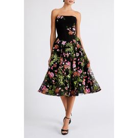 HELSI HELSI Blair Sequin Floral Strapless Tulle Cocktail Dress