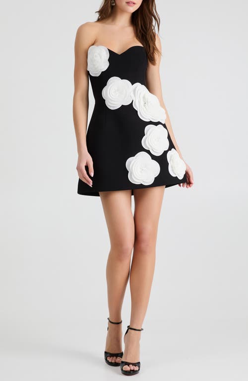 HELSI HELSI Gia Floral Appliqué Strapless Minidress