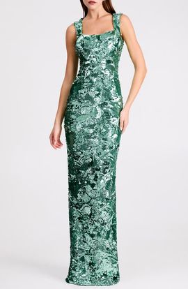 HELSI HELSI Iris Floral Sequin Gown