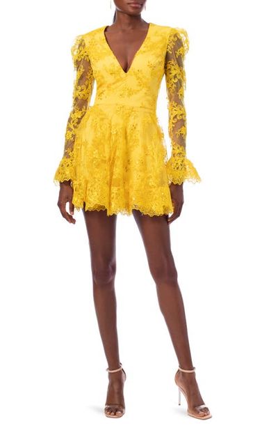 HELSI HELSI Lily Sequin & Lace Long Sleeve Minidress