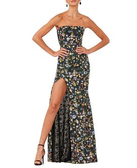 Helsi - Margot Strapless Floral Sequin Maxi Dress