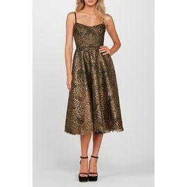 HELSI HELSI Taylor Metallic Lace Midi Cocktail Dress