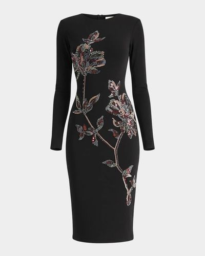 HELSI Ivy Sequin Floral Bodycon Midi Dress