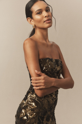 Helsi - Leslie Strapless Stretch Sequin Midi Dress