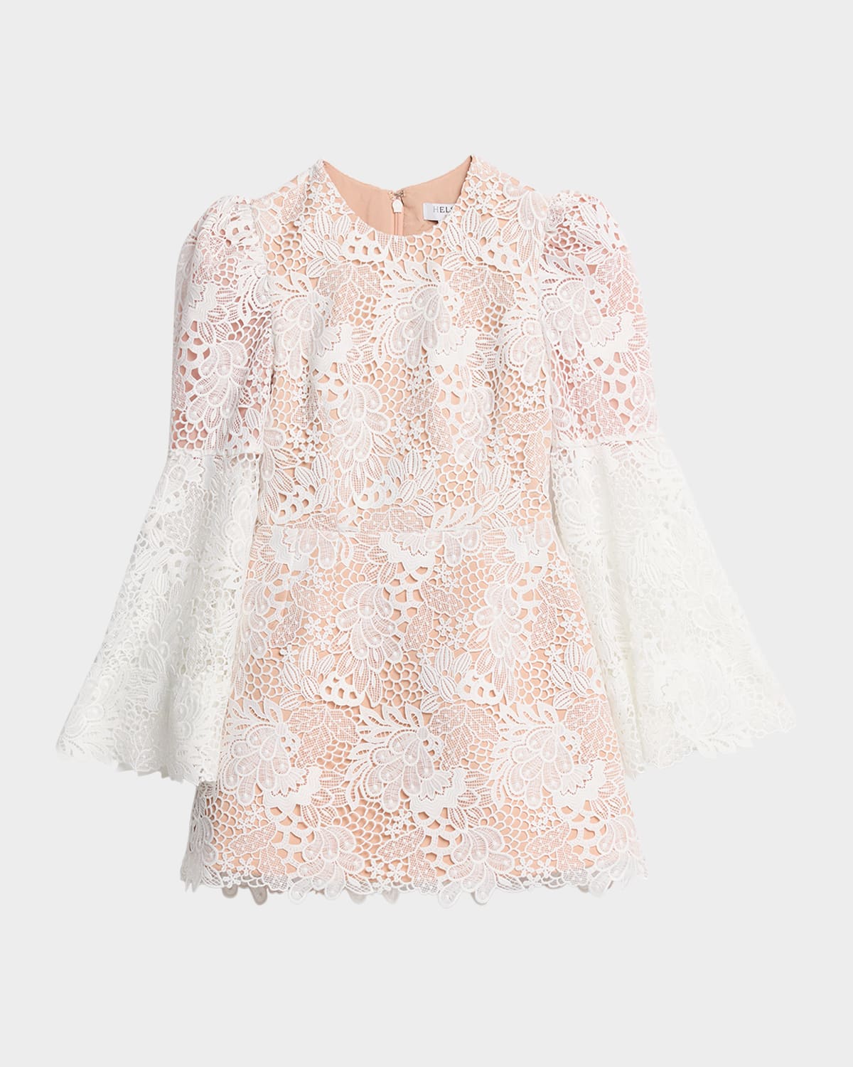 HELSI Nicole Flare-Sleeve Lace Mini Dress