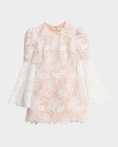 HELSI Nicole Flare-Sleeve Lace Mini Dress