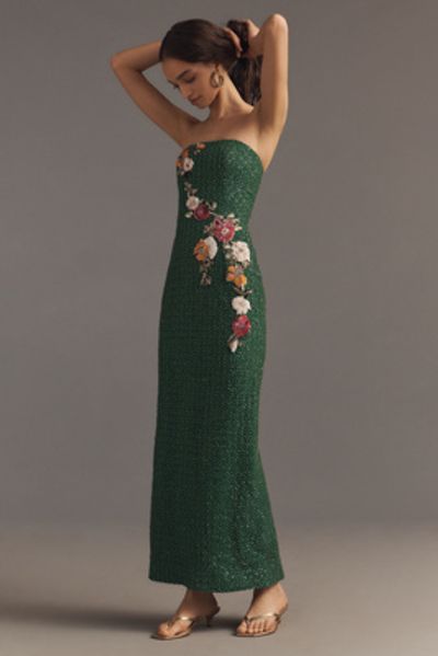 Helsi Silvia Strapless Stretch Sequin Midi Dress
