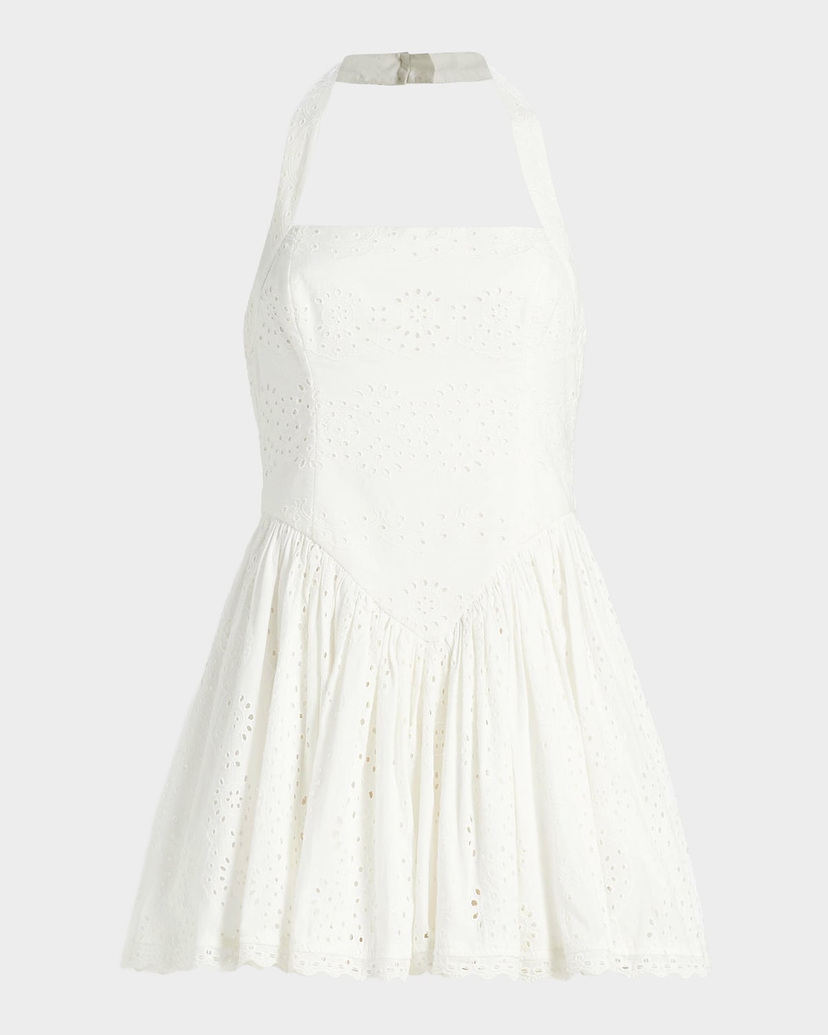 Hemant & Nandita Embroidered Cotton Corset Mini Dress