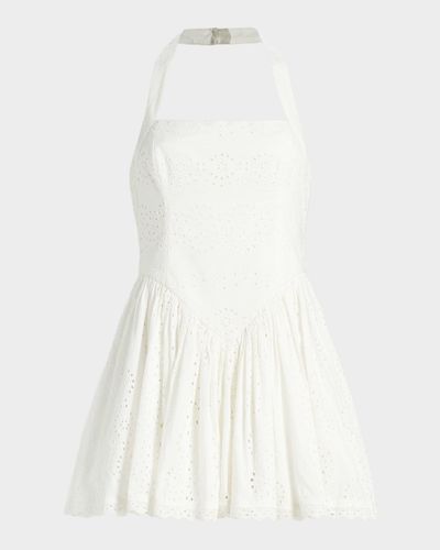 Hemant & Nandita Embroidered Cotton Corset Mini Dress