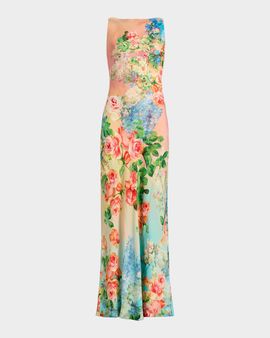 Hemant & Nandita Floral Column Maxi Dress