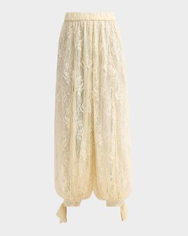 Hemant & Nandita Floral Lace Parachute Pants