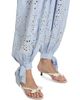 Hemant & Nandita Women's Eyelet Striped Cotton-Blend Harem Pants - 6