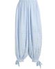 Hemant & Nandita Women's Eyelet Striped Cotton-Blend Harem Pants - 8