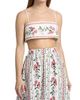 Hemant & Nandita Women's Floral Embellished Linen-Cotton Bustier Top - 3