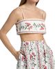 Hemant & Nandita Women's Floral Embellished Linen-Cotton Bustier Top - 6