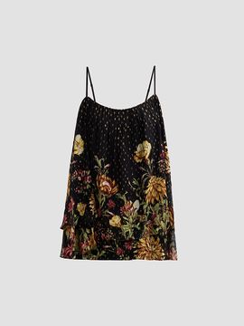 Hemant & Nandita Women's Floral Flared Top