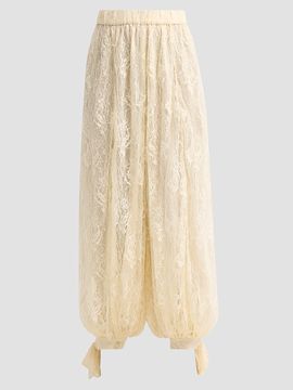 Hemant & Nandita Women's Floral Lace Parachute Pants
