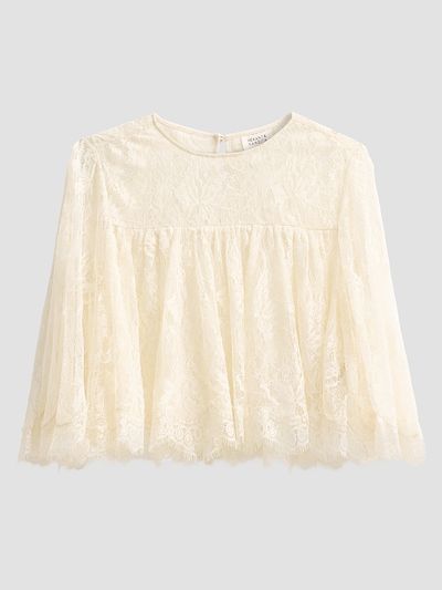 Hemant & Nandita Women's Floral Lace Top