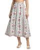 Hemant & Nandita Women's Floral Linen-Cotton Midi-Skirt - 3