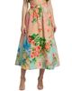 Hemant & Nandita Women's Floral Ombré Cotton-Linen Midi-Skirt - 3
