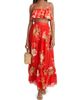 Hemant & Nandita Women's Floral Pintuck Maxi Skirt - 2