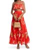 Hemant & Nandita Women's Floral Ruffle Bustier Top - 2