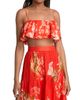 Hemant & Nandita Women's Floral Ruffle Bustier Top - 3