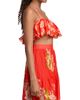 Hemant & Nandita Women's Floral Ruffle Bustier Top - 4